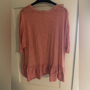 Pink Peplum T shirt